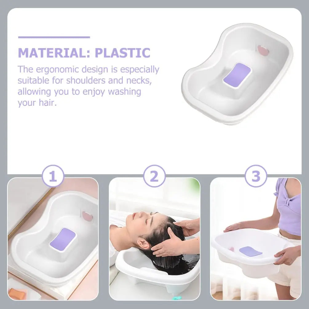 Portable Shampoo Bowl for Bedside Hair Washing, Hair Cuts and Coloring for the Elderly, Bedridden and Handicapped ShampooTray