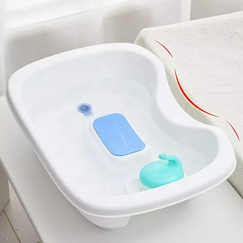 Portable Shampoo Bowl for Bedside Hair Washing, Hair Cuts and Coloring for the Elderly, Bedridden and Handicapped ShampooTray