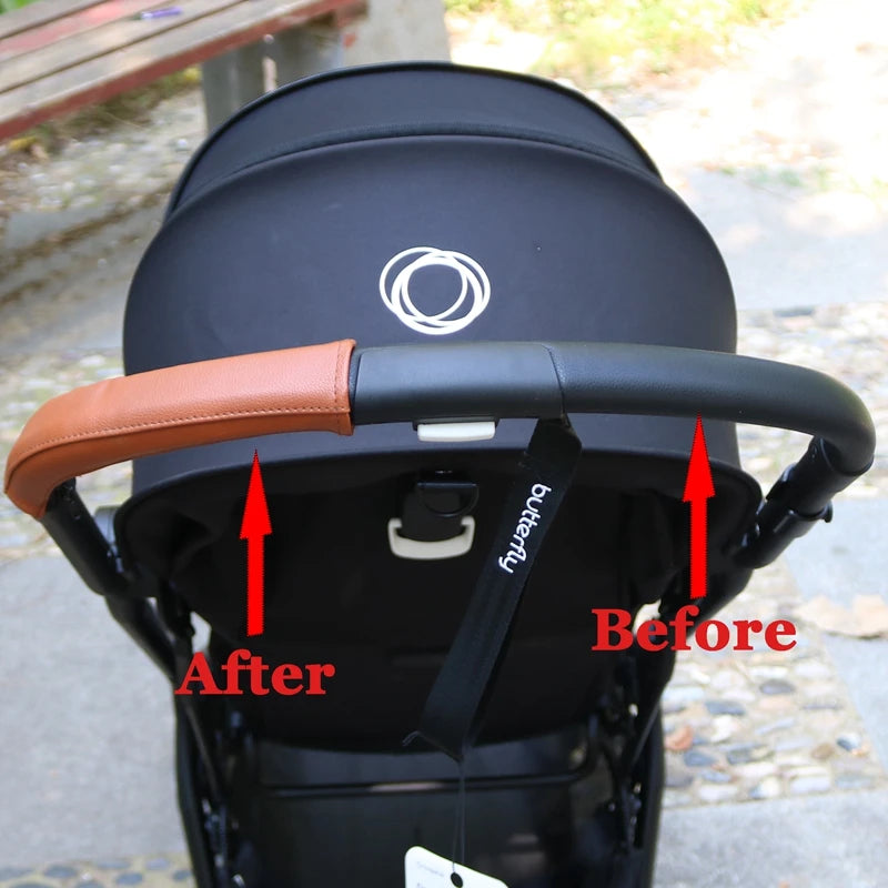 Baby Stroller Handle Cover For Bugaboo Butterfly Push Bar Pu Protective Case Handle Wheelchairs Strollers Accessories