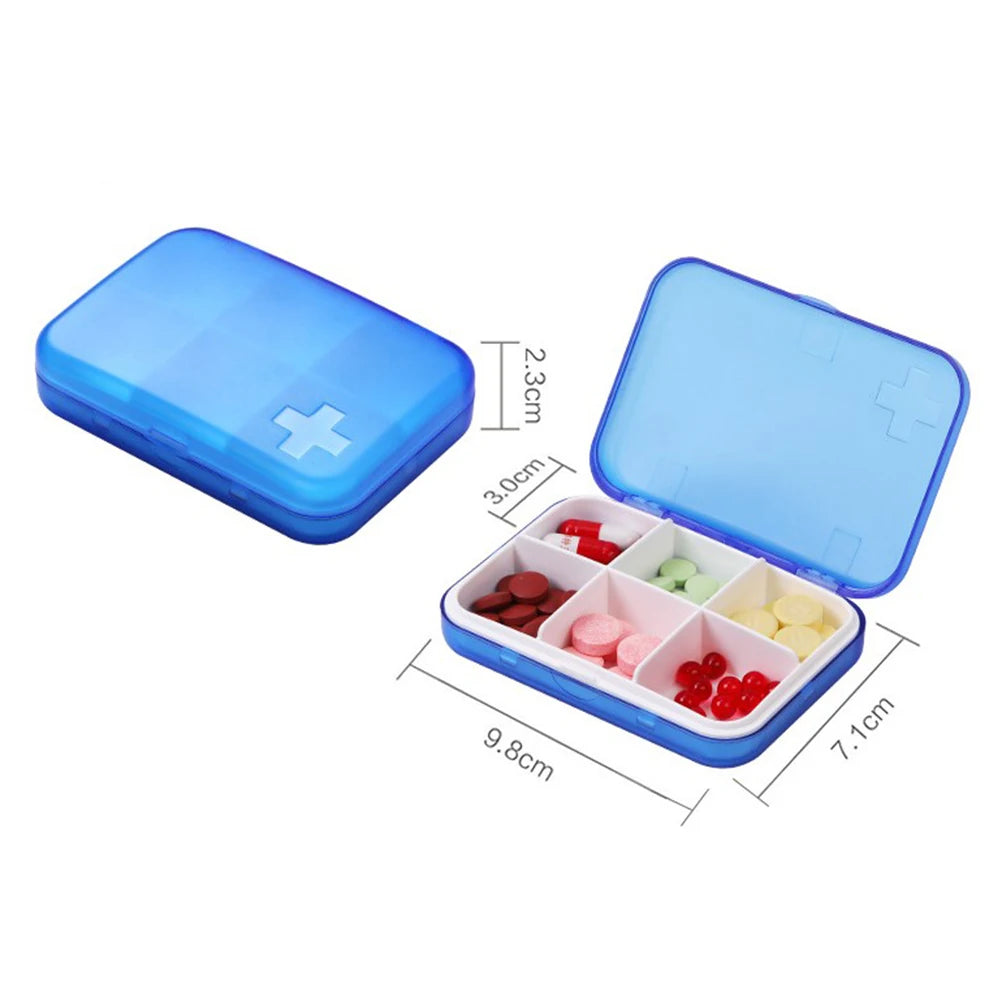 1 Set 7 Layers 42Pill Organizer Container  Grids Pill Box Medical Storage Box 7 Days Weekly Pill Case Drawer Style Portable