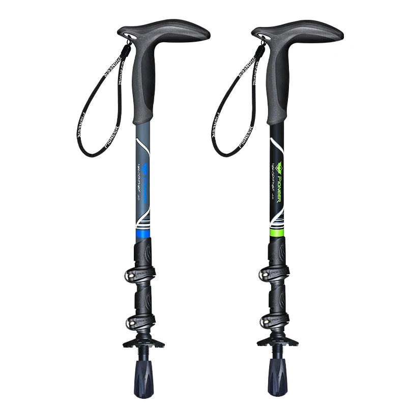 Elder T Handle Carbon Fiber Walking Sticks Tourism Cane Telescopic Trekking Nordic Walking Pole Hiking Crutches Bar Ultralight