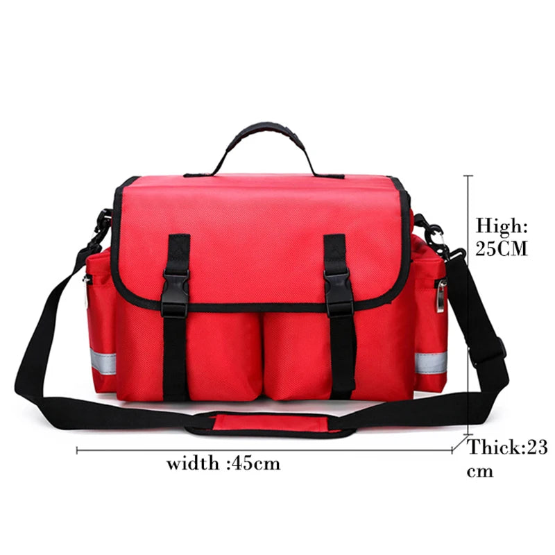 New Empty First Aid Bag Cars Portable Medical Outdoor Emergency Survival Kit For Camping Travel Large Size Multi-pocket