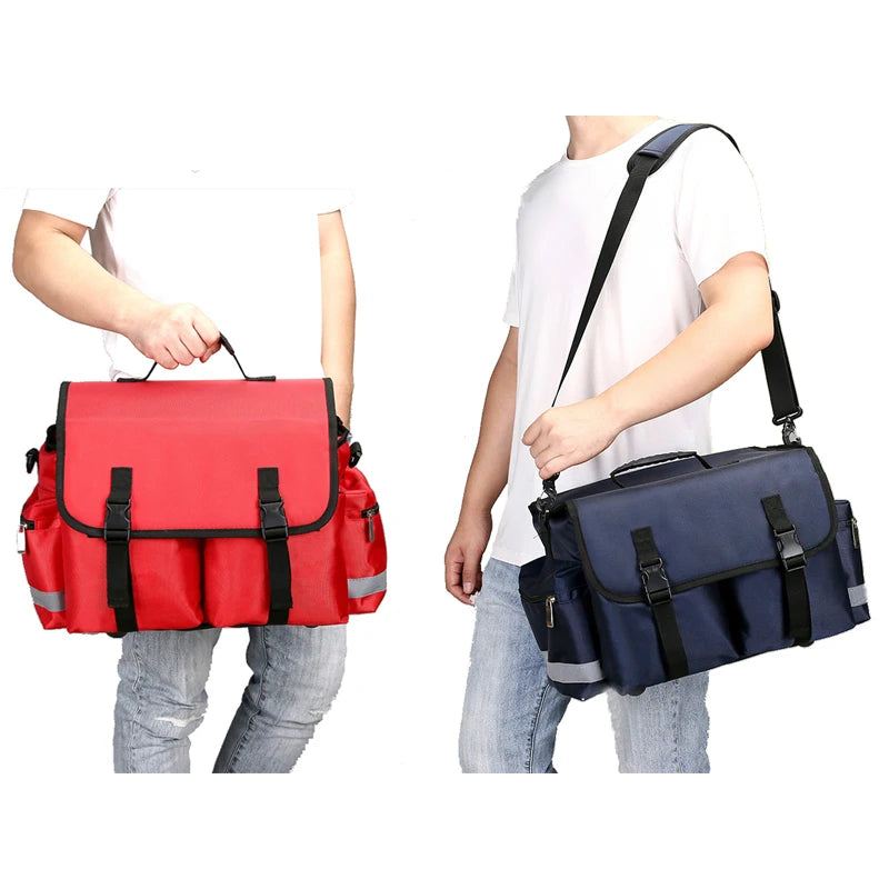 New Empty First Aid Bag Cars Portable Medical Outdoor Emergency Survival Kit For Camping Travel Large Size Multi-pocket