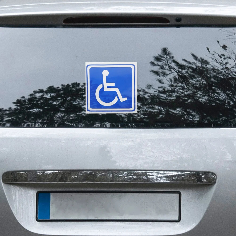 6 Sheets Stickers Disabled Signage for Car Window Wheelchair Decals Glass Decorate Adhesive Parking Handicapped