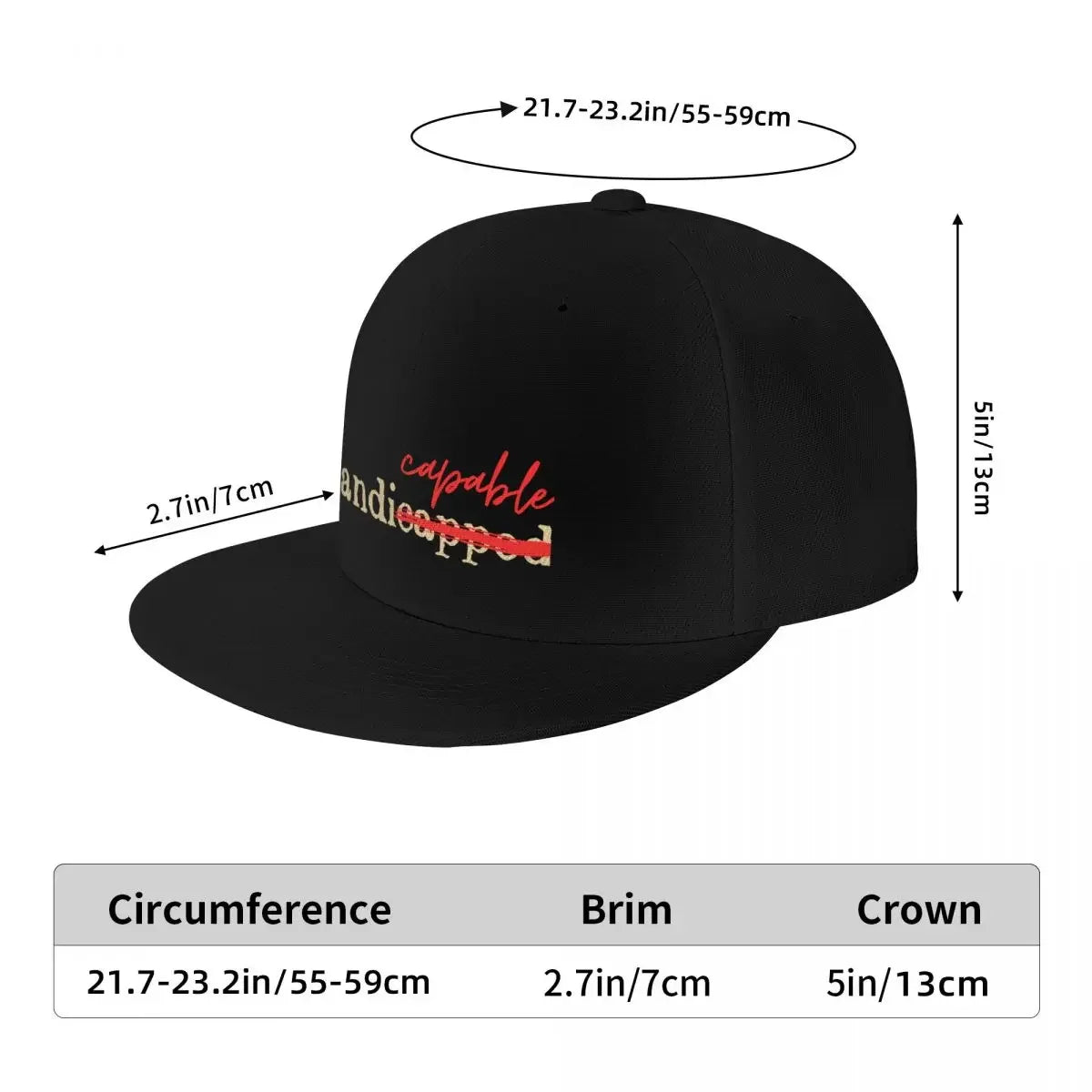 Handicapable Baseball Cap Uv Protection Solar Hat black Mens Hats Women's