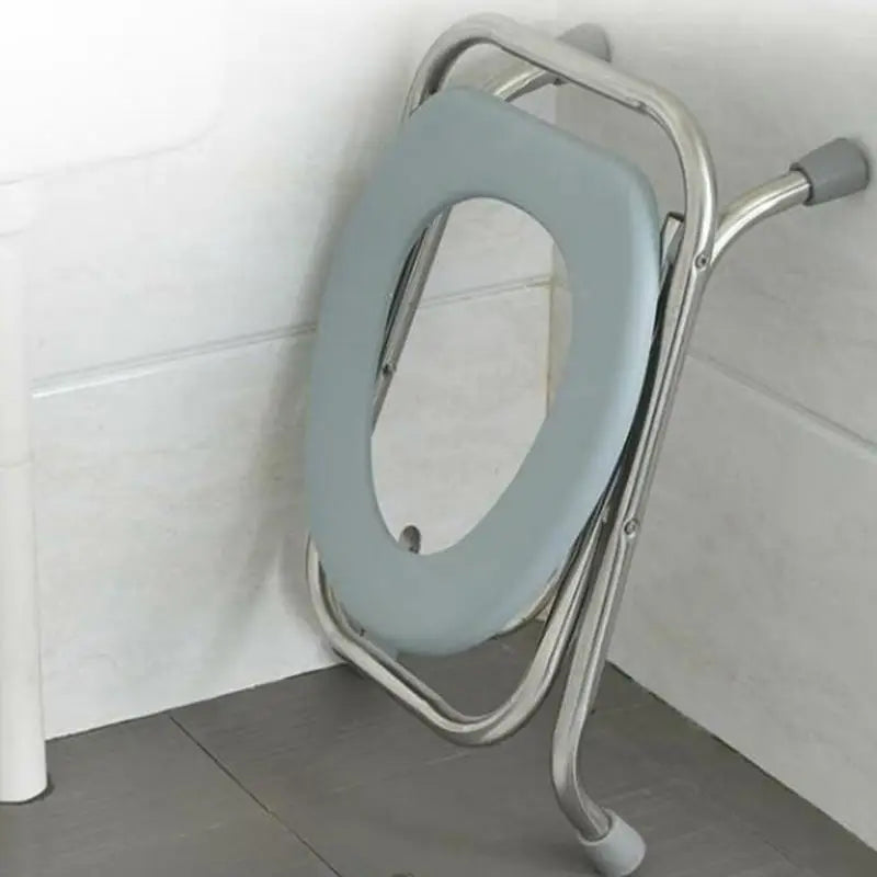 Folding Commode Portable Toilet Seat Portable Potty Chair Comfy Commode Chair Perfect For Camping Hiking Trips