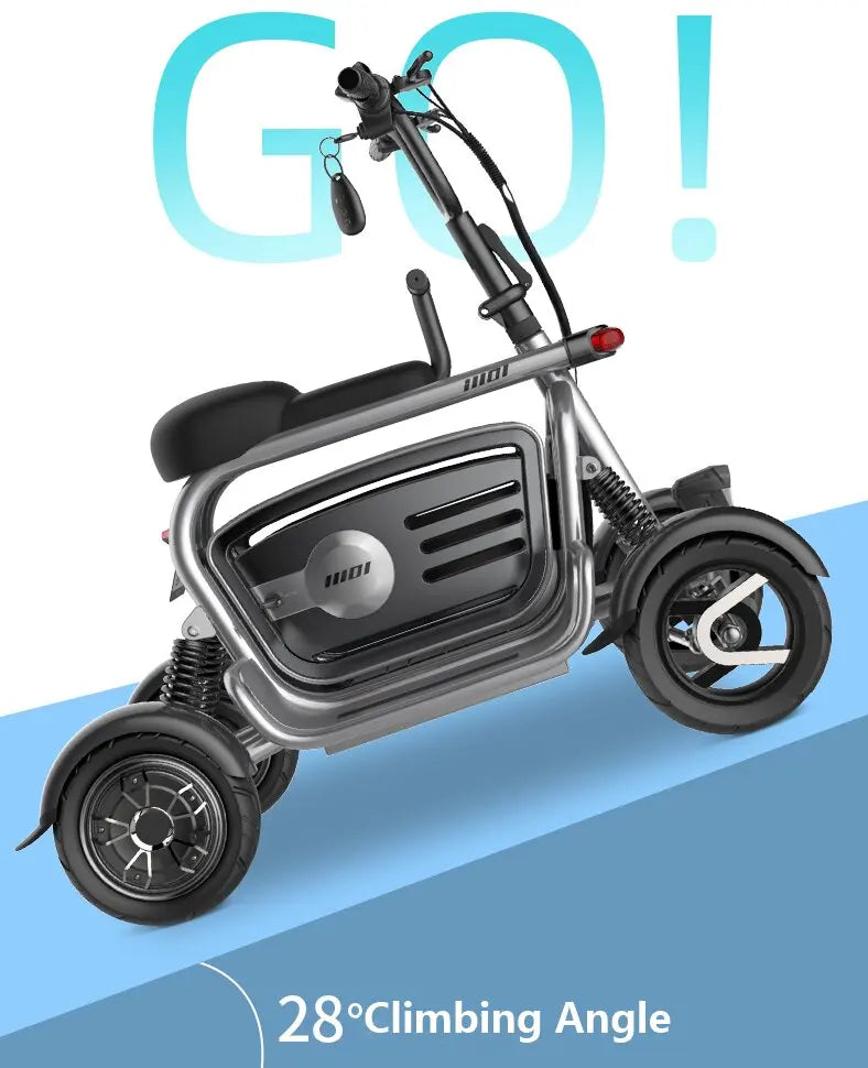 4 Wheels Dual Motor Electric Scooter Adults 800W 48V 4 Wheel Drive Mobility Scooter With Large Storage Basket 2 Seat For Women