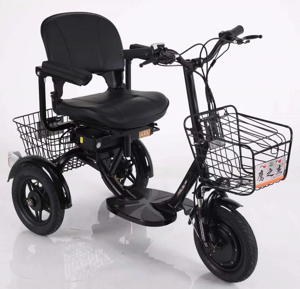 wholesale low speed long range removeable battery  tricycle 3 wheel adult  handicap scooter electric bike