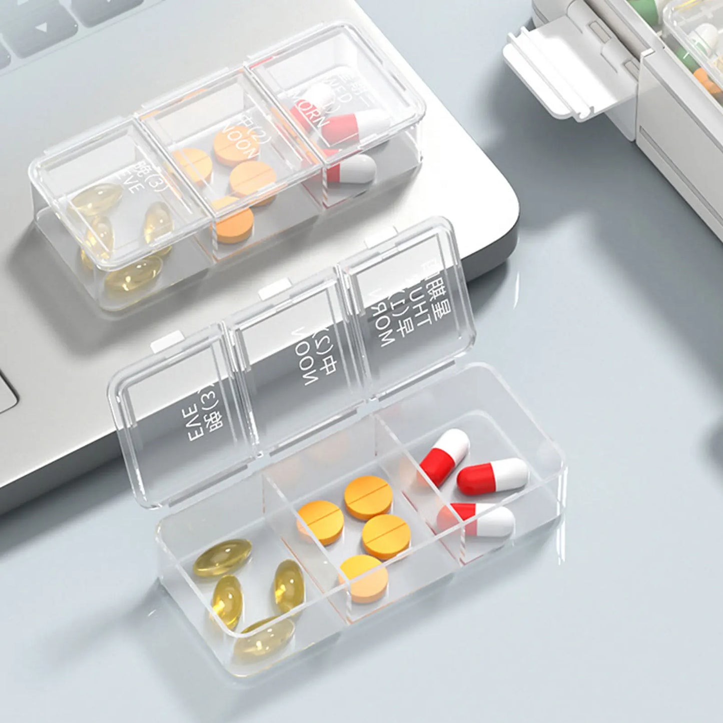 Double-layer 7day Weekly Pill Organizer Case 24 Grids Travel Medicine Pill Boxes Pocket Storage Case Portable Vitamin Container