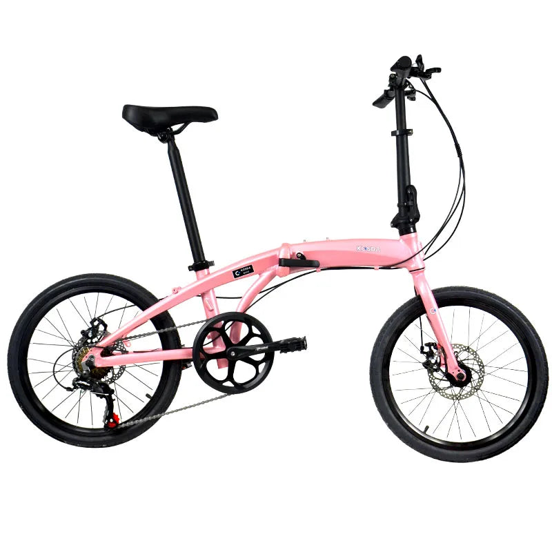 KOSDA 20-inch aluminum alloy ultra-light portable adult disc brake variable speed parent-child folding bicycle