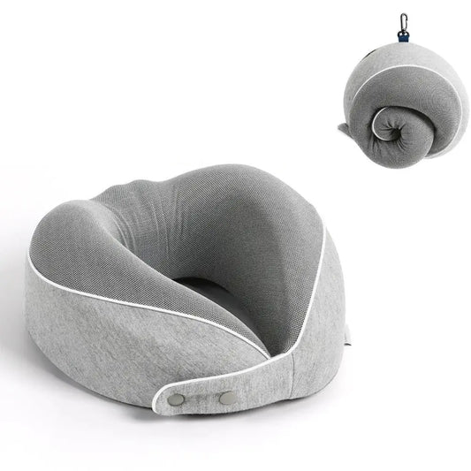 Gift U-shaped Travel Neck Pillow Carry Portable Memory Cotton Neck Pillows 360 Degree Protection Pillowcase Storage Bag