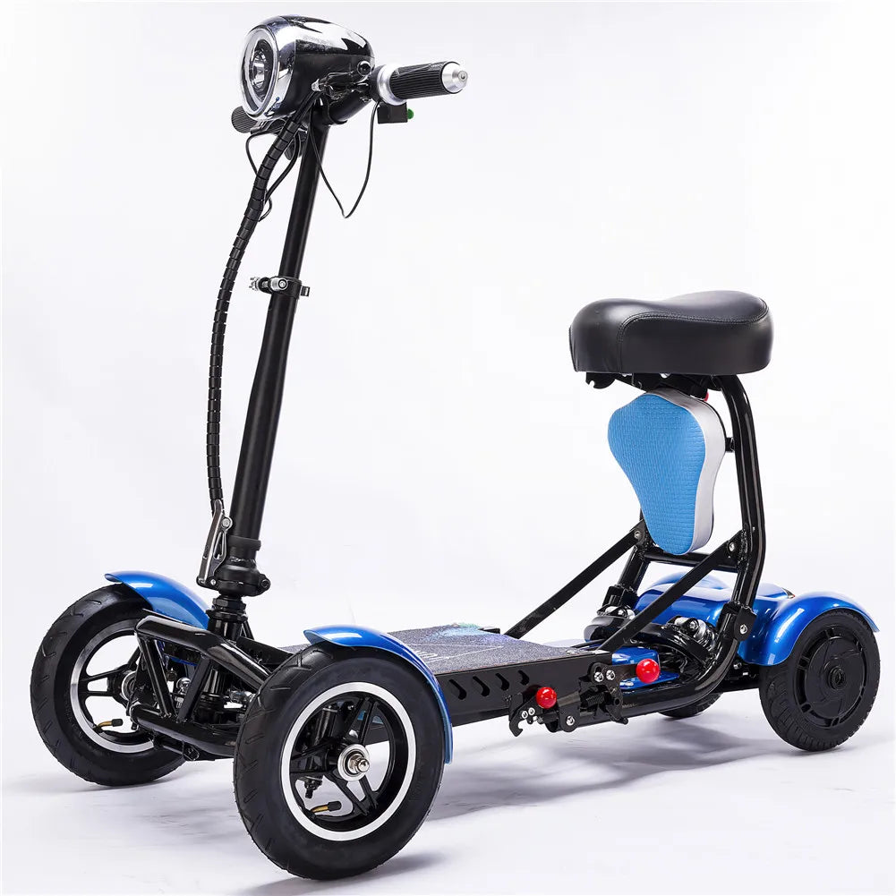 handicapped Foldable mobility Electric Scooter Adult Dual motor 4 Wheel Folding Electric Wheelchair Scooter For Elderly People