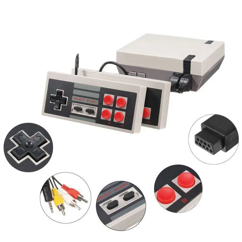 Built-in 620 Classic Retro Games Video Game Console NES 8 Bit 2 Players Support AV Output For TV Handheld Children's Toys Gift