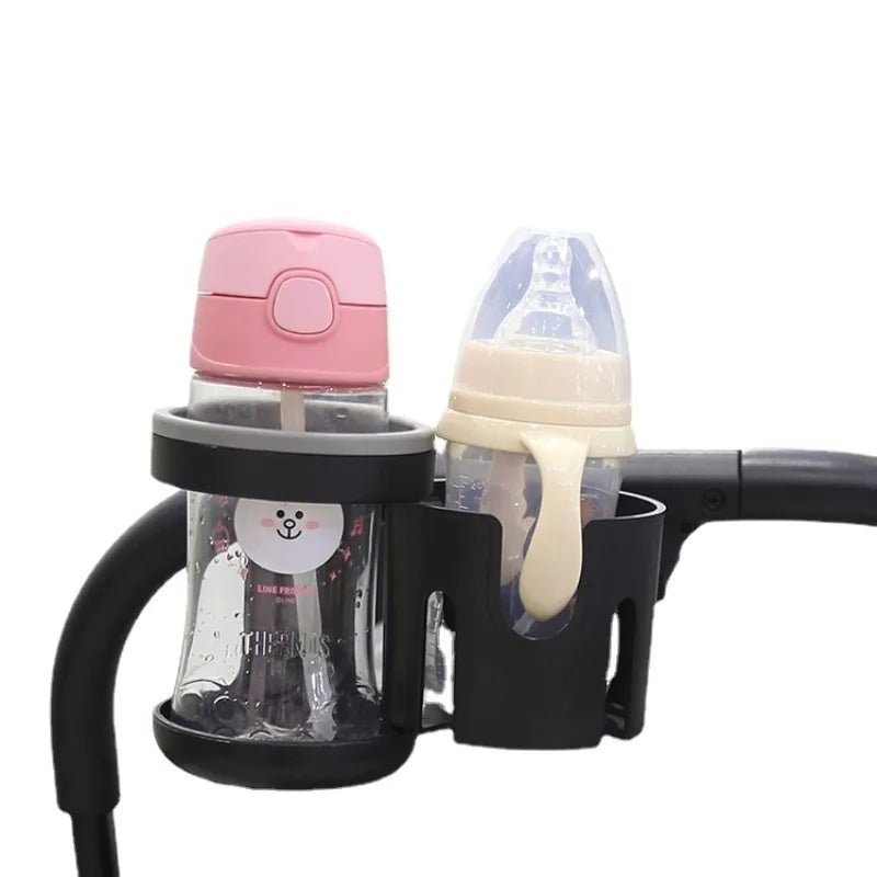 2-in-1 Baby Stroller Accessories Bottle Holder Universal Tricycle Pram Water Cup Mobile Phone and Drink Wheelchair Cart