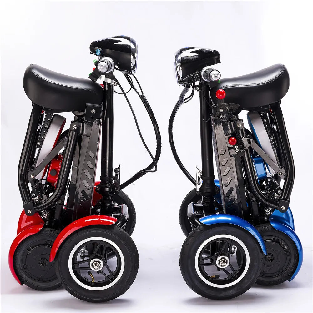 handicapped Foldable mobility Electric Scooter Adult Dual motor 4 Wheel Folding Electric Wheelchair Scooter For Elderly People