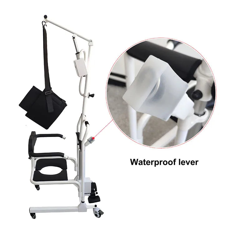 Senyang medical wheel toilet hydraulic lift chair move nursing patient transfer commode chair