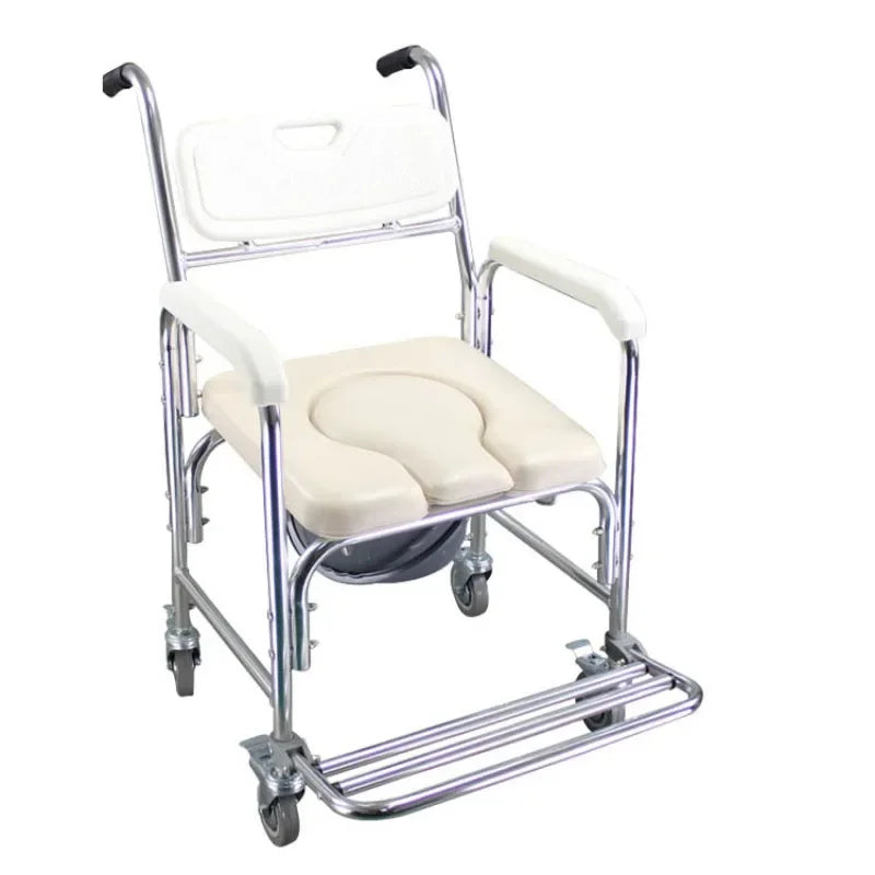 Aluminum Alloy Toilet Wheel Chairs for Disabled Toilet Chairs, Bathroom Bath Chair, Disability Help Commode Chair Toilet Seats