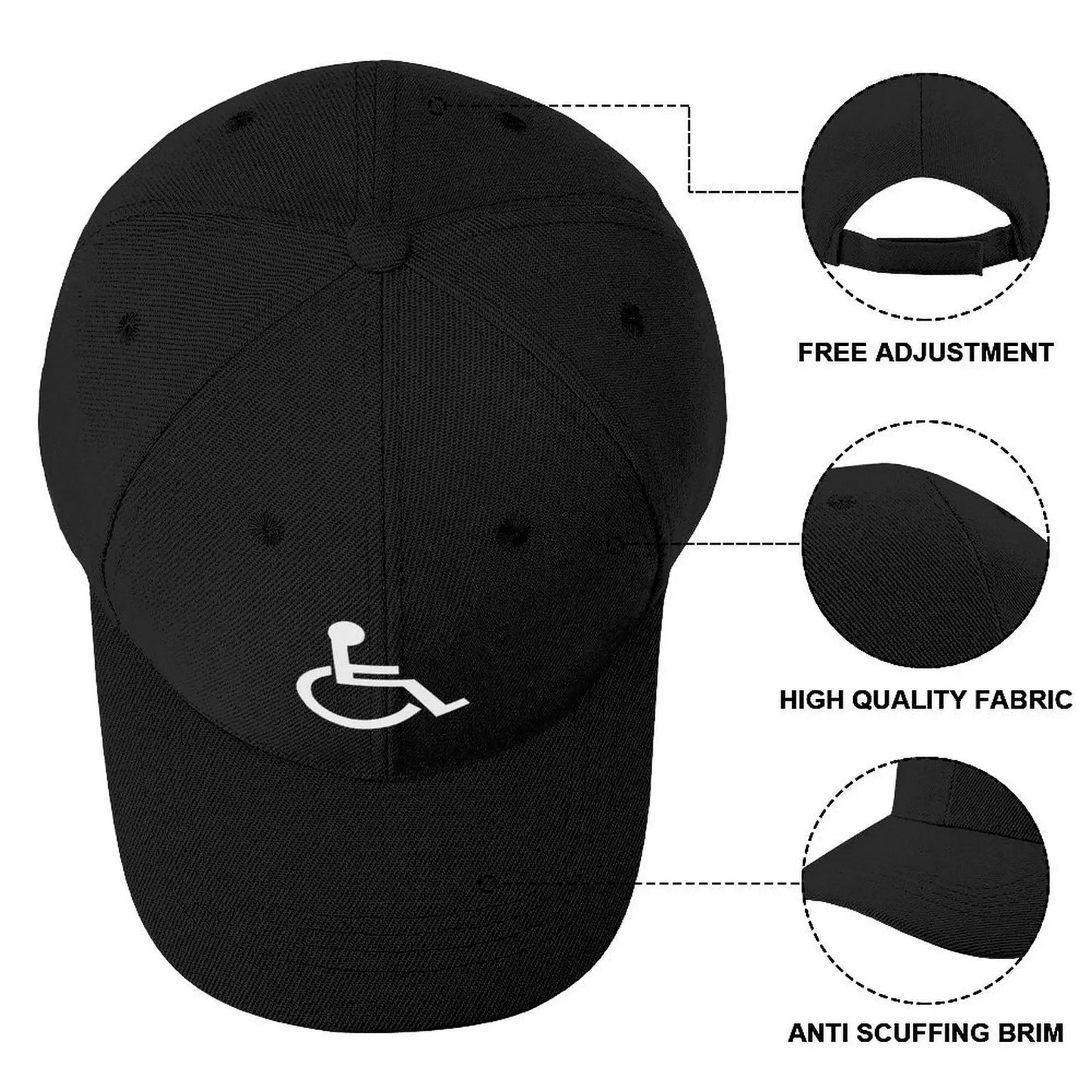 Handicap sign Baseball Cap summer hat Vintage Military Tactical Cap For Women 2024 Men's