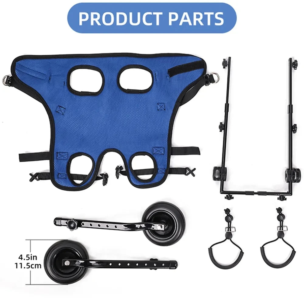 Wheelchair for disabled Dog Cart Hind Legs Bracket Cat Dog Injured And Weak Rehabilitation Aid Car Adjustable Pet Walk Booster