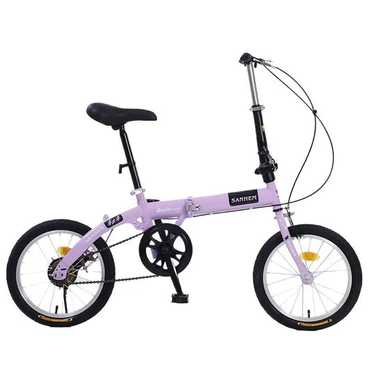 16-Inch Variable Speed Folding Bicycle Adult Student Male and Female Single Speed Portable Bicycle