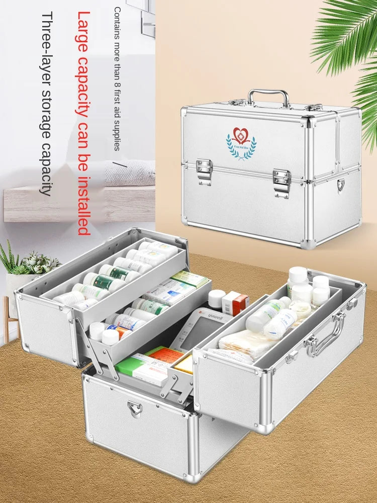 Medicine Box Household Medicine Box Family Pack Multi-Layer Medical Care First Aid Kits First Aid Kit Full Set of Emergency