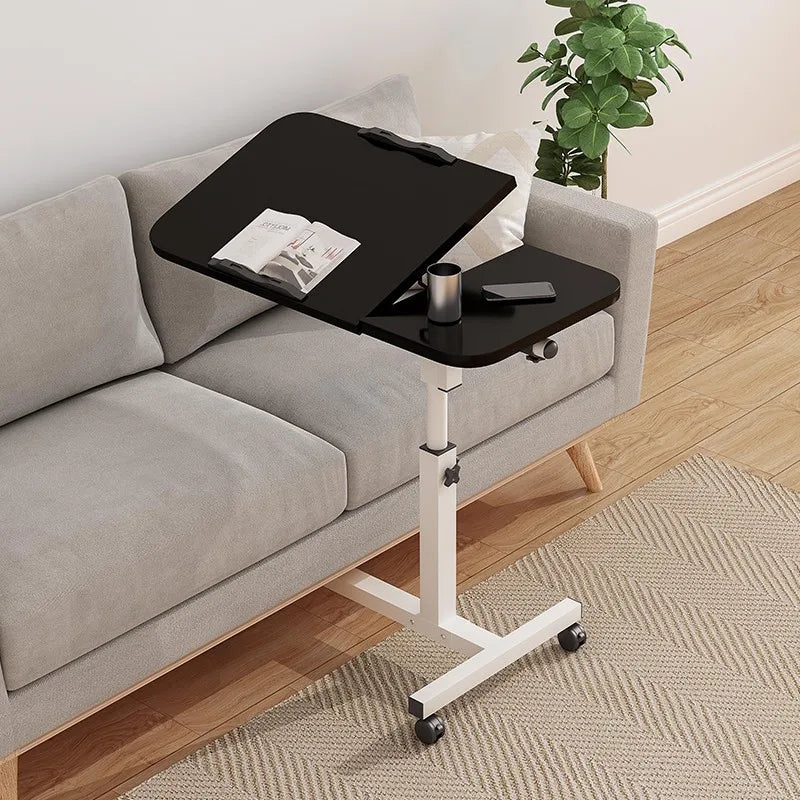 Mobile Computer Desk Study Table Laptop Stand Shelf Bedside Table Laptop Adjustable Desk PC Bed Table For Home Room Furniture