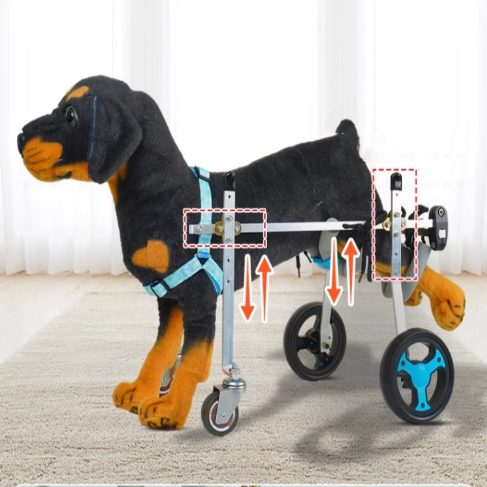 Adjustable Dog Wheelchair Small/Medium Pet Wheelchair For Back Legs Training Rehabilitation Disability Auxiliary Accessories