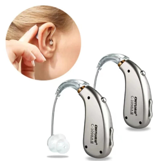 Portable Hearing Aids Noise Reduction Rechargeable Behind-The-Ear Hearing Aids Are Suitable For The Elderly With Hearing Loss