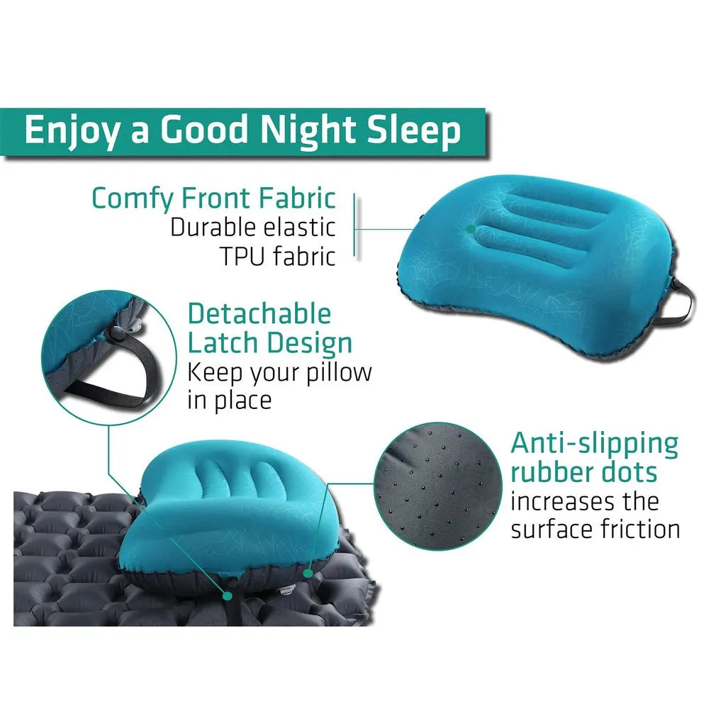 The Wild Portable Inflatable Pillow Outdoor Camping Waterproof Sun Protection Air Pillow Comfortable And Durable Hiking Pillow