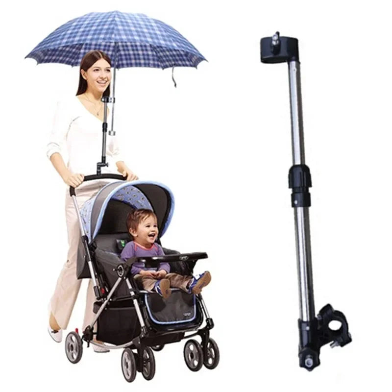 Adjustable Baby Stroller Umbrella Holder Accessories Mount Multiused Wheelchair Parasol Shelf Bike Connector Flexible