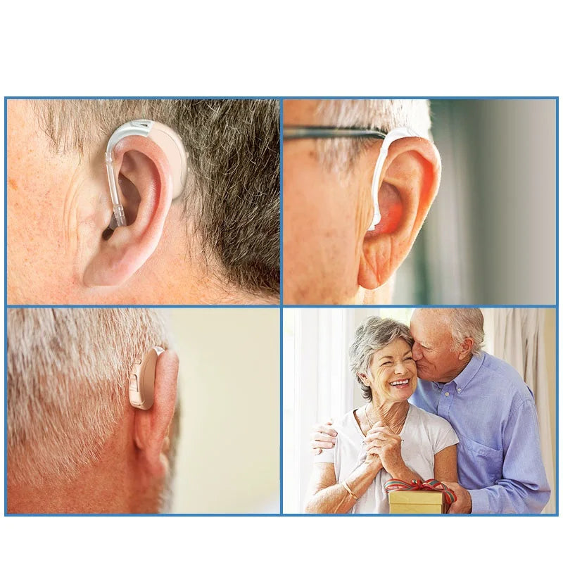 Digital Hearing Aid For Deafness Elderly BTE Hearing Aids Wireless Headphones Sound Amplifier with Noise Cancelling Audifonos