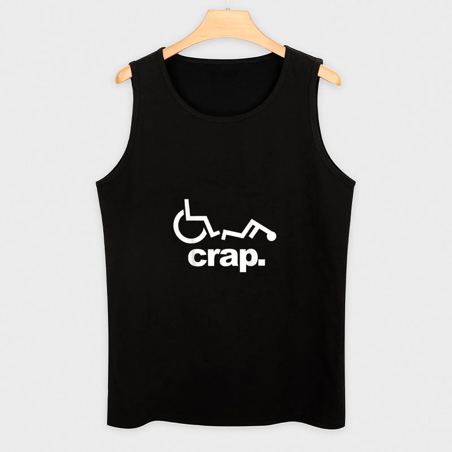 Handicap Wheelchair Funny Wheelchair Fall Tank Top Man gym clothes Men's t shirt mens gym clothes clothing men