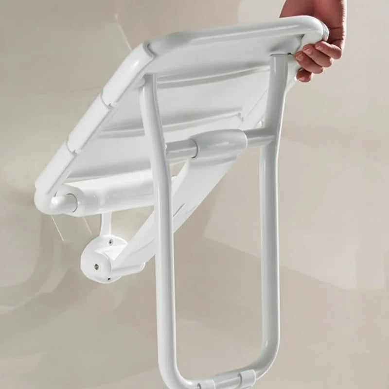 Compact Bathroom Folding Seat - Sturdy Wall-Mounted Bench Secure Entryway Chair Anti-Slip Shower Stool with Strong Bearing Best