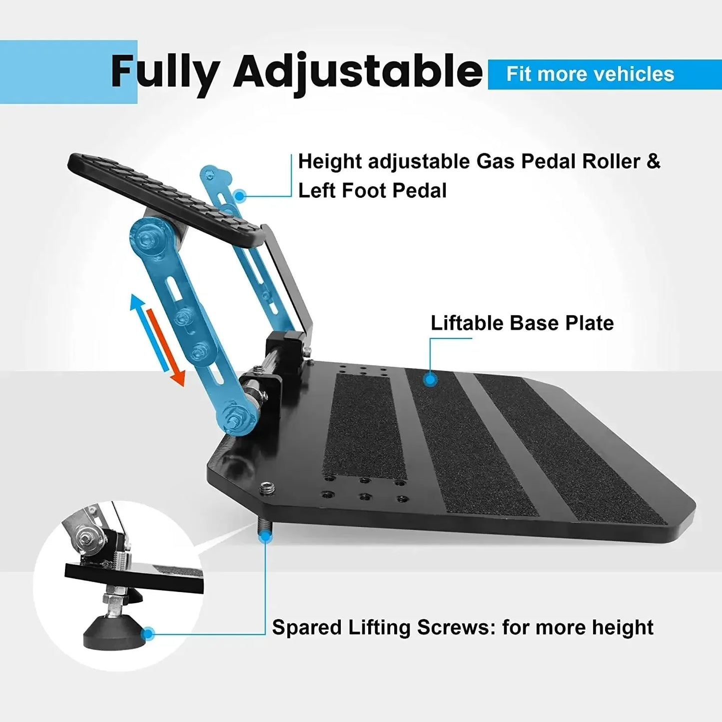 Portable Left Foot Accelerator Gas Pedal LFGP Drive Assist for Handicap Disabled Injured Stroke Drivers