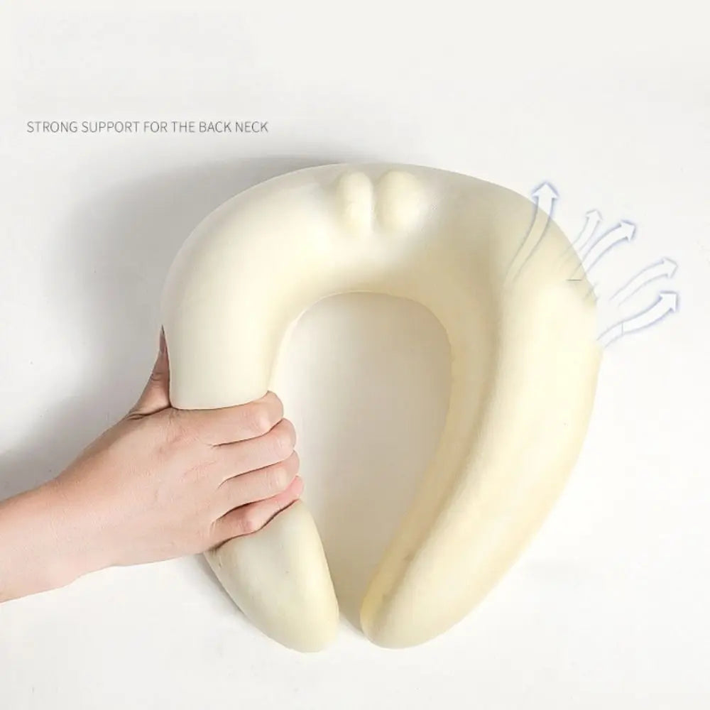 Gift U-shaped Travel Neck Pillow Carry Portable Memory Cotton Neck Pillows 360 Degree Protection Pillowcase Storage Bag