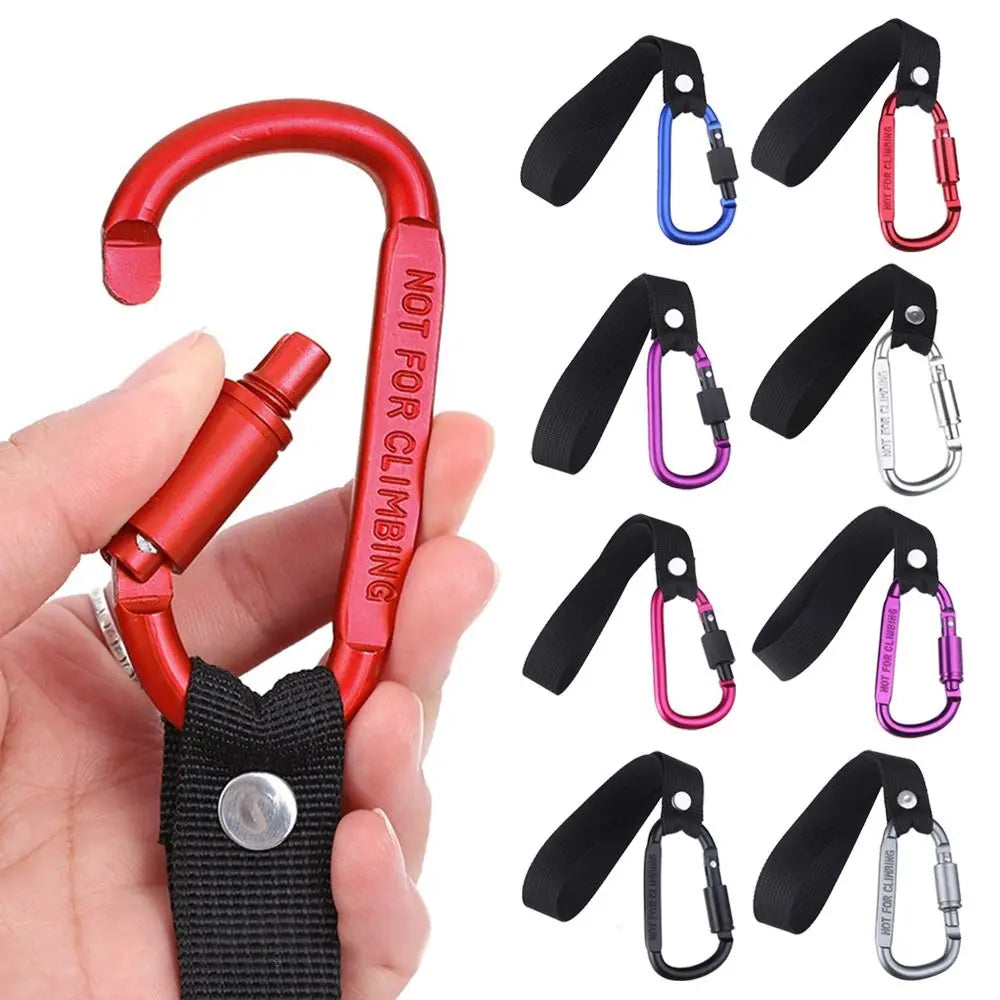 Aluminum Alloy Baby Stroller Hanger Multi Purpose Carabiners Hanging Wheelchair Stroller Handlebar Hooks Baby Cart Accessories