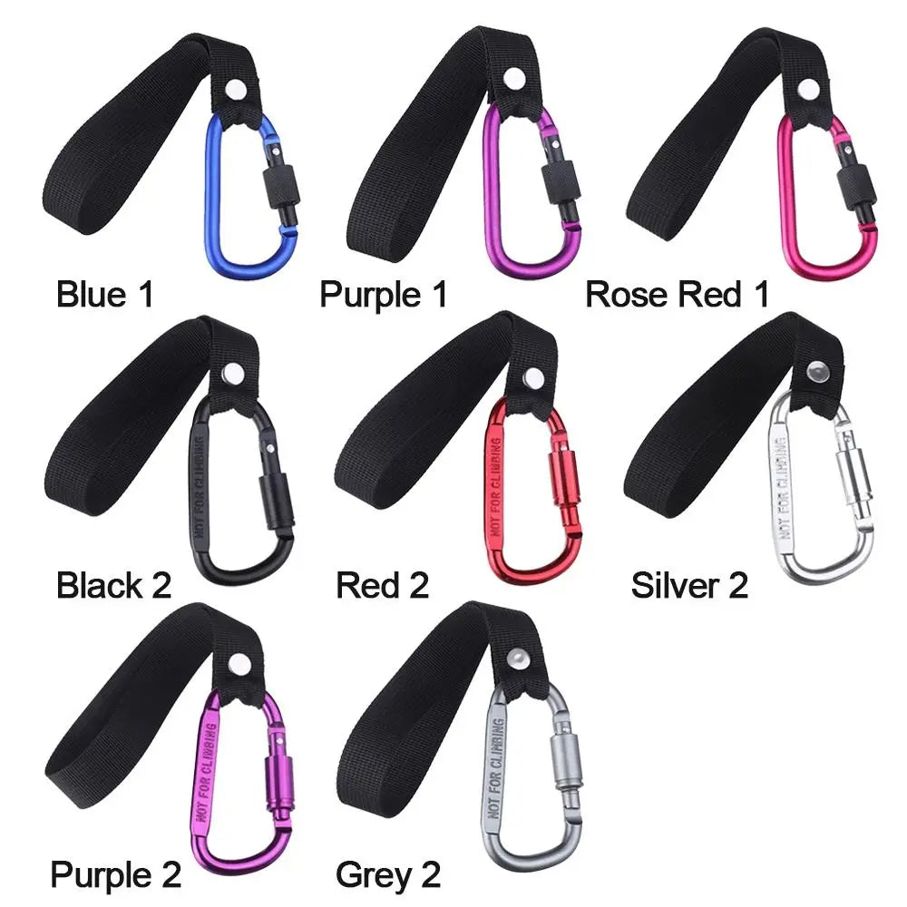 Aluminum Alloy Baby Stroller Hanger Multi Purpose Carabiners Hanging Wheelchair Stroller Handlebar Hooks Baby Cart Accessories