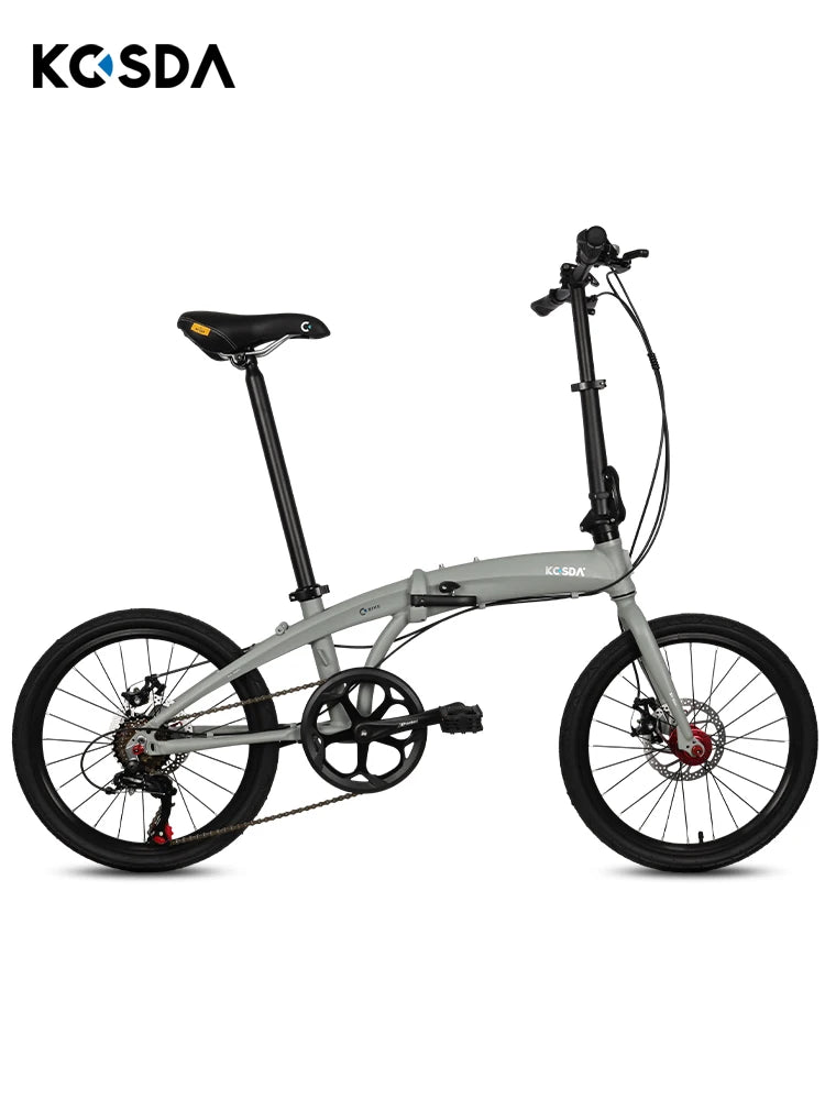 KOSDA 20-inch aluminum alloy ultra-light portable adult disc brake variable speed parent-child folding bicycle