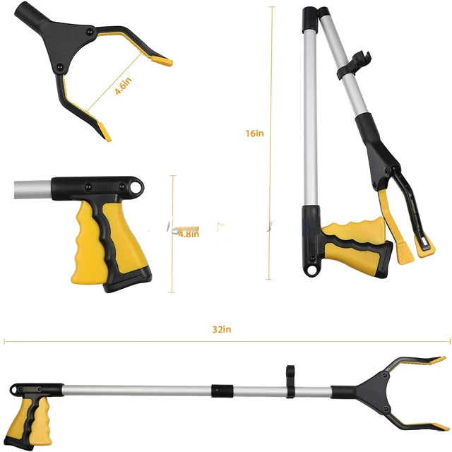 Portable Mini Telescopic Magnetic Extra Long Arm Extension Reacher Grabber Easy Reach Pick Up Tool