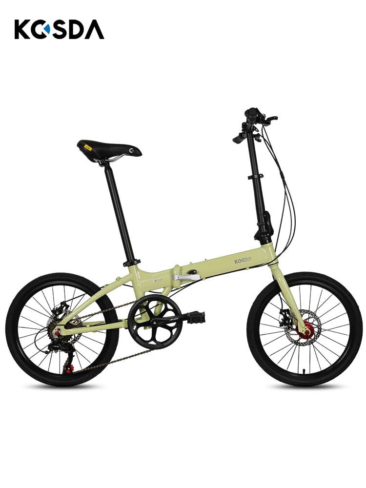 KOSDA 20-inch aluminum alloy ultra-light portable adult disc brake variable speed parent-child folding bicycle