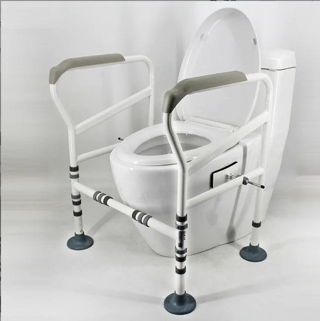 BQ709A Height Adjustable Bathroom Safety Frame Handicap toilet safety grab bar Folding Toilet Safety Rail