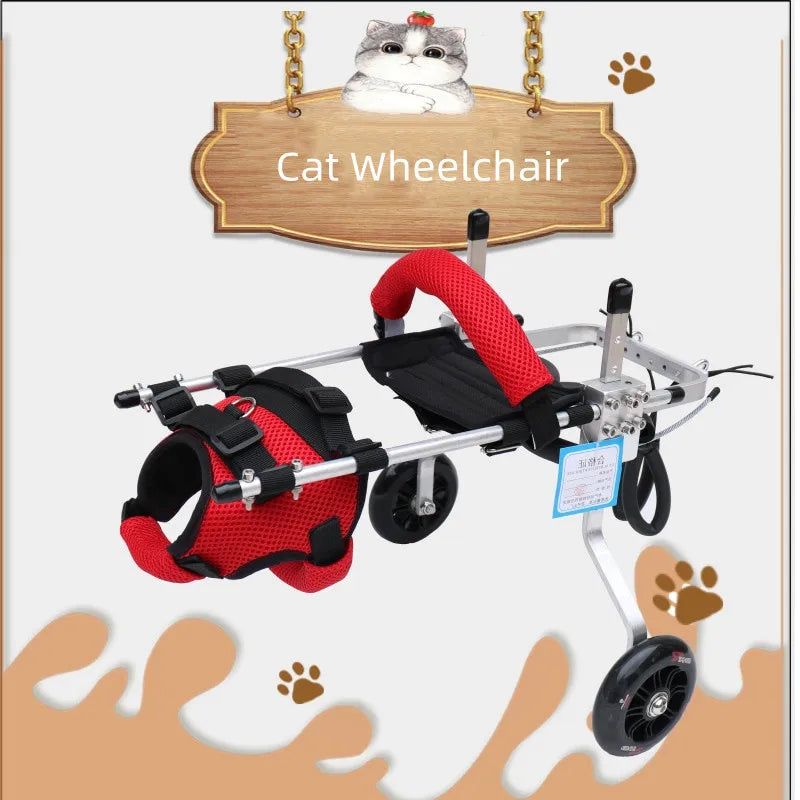 Cat Wheelchair Car Paralyzed Fracture Pet Hind Leg Spine Injury Rehabilitation Training Car Hind Limb Disability Stroller