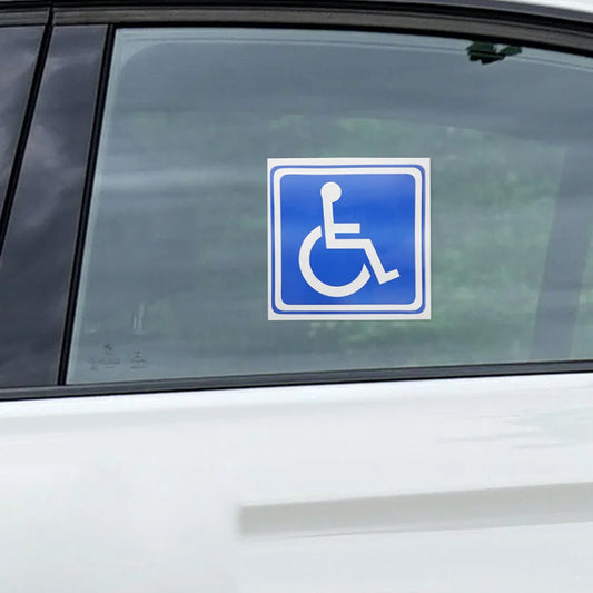 6 Sheets Stickers Disabled Signage for Car Window Wheelchair Decals Glass Decorate Adhesive Parking Handicapped