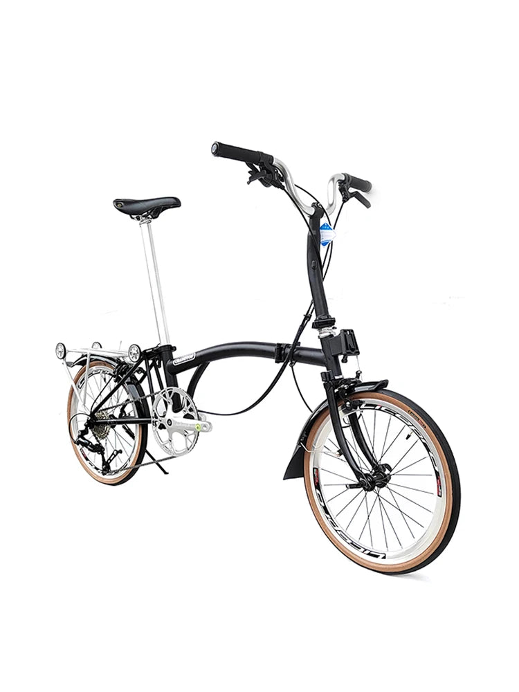 20-inch cloth 9-speed three-fold bicycle portable retro ultra-light variable speed bicycle adult  fast