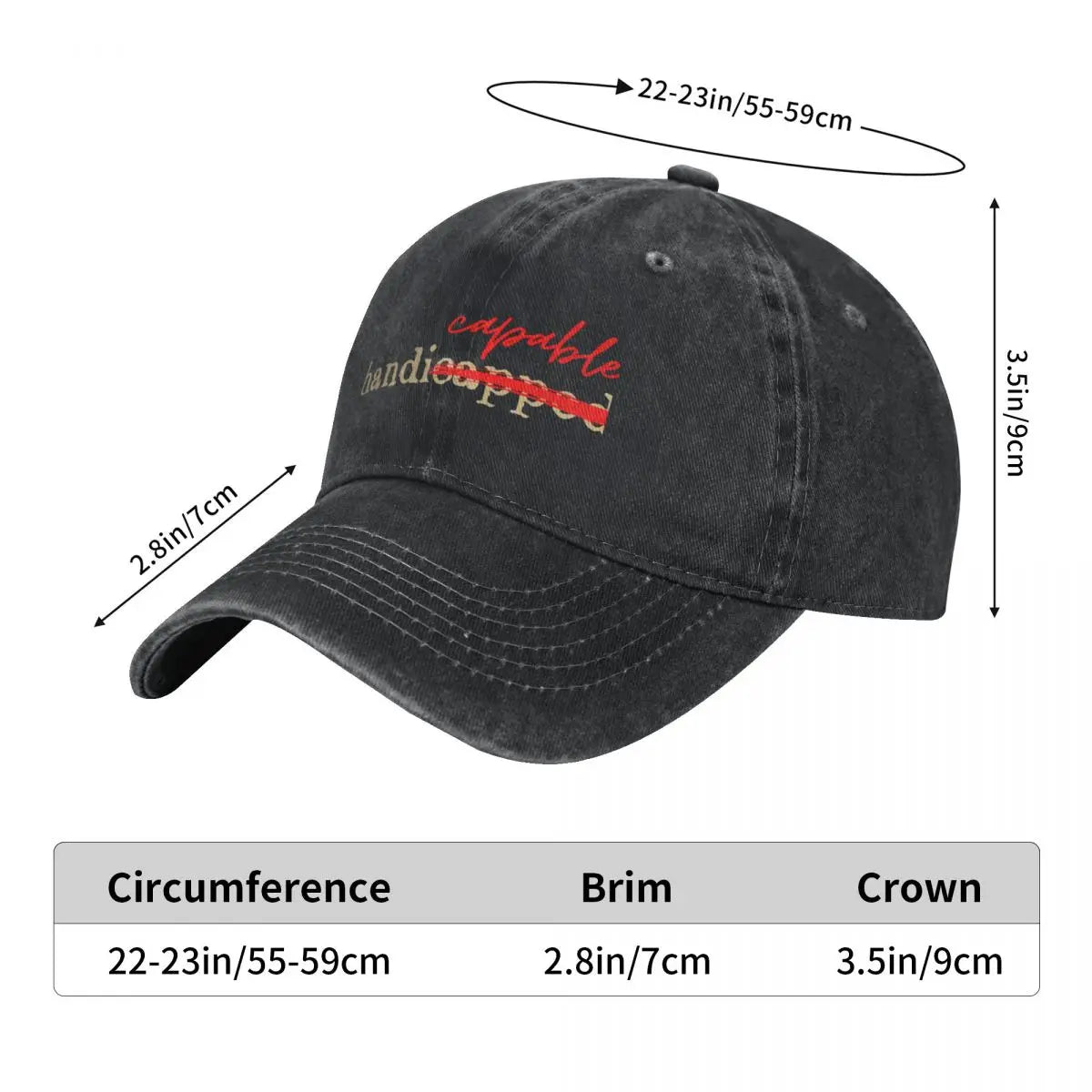 Handicapable Baseball Cap Luxury Brand Golf Hat Snap Back Hat Sun Hat For Children Man Women's