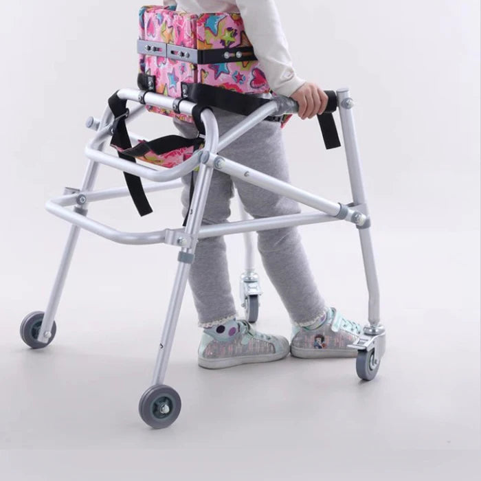 Standing Walker Frame Handicap Children Rollator Wheeled Walker Trainer