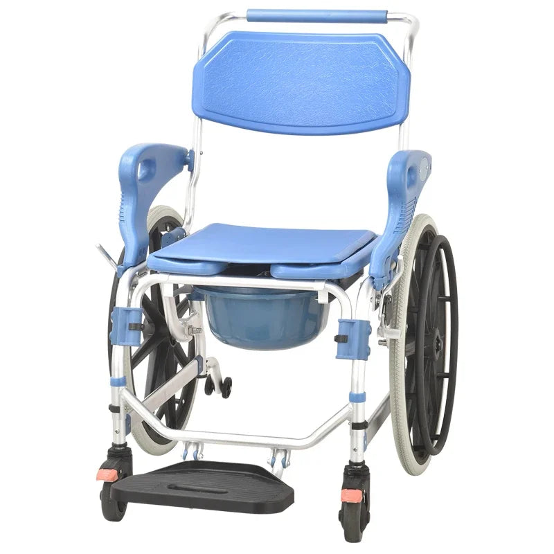 Electric Lifting Commode Chair for Disabled People Toilet     in India  Elderly Aluminum Blue 14kg