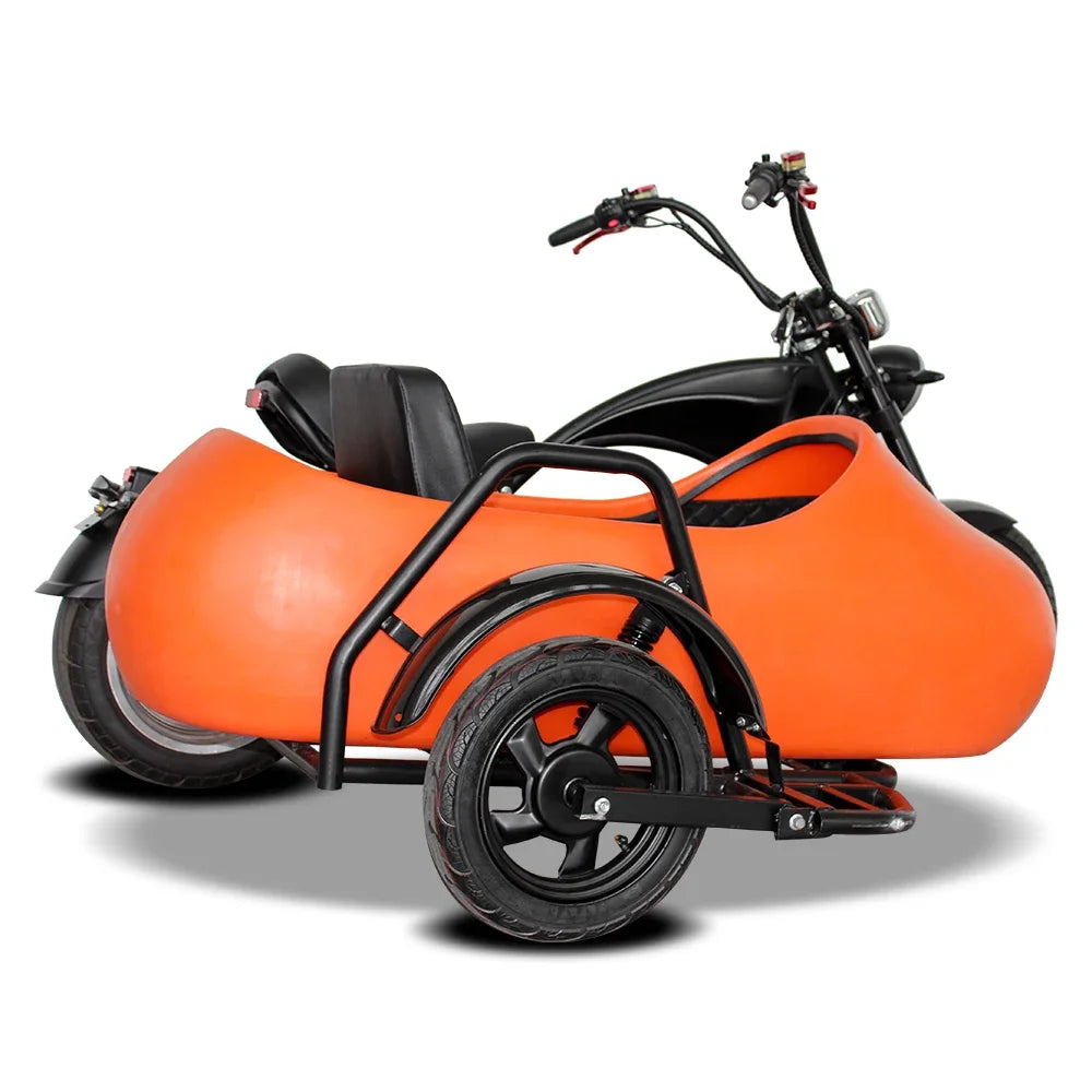 Sidecar electric motorcycles powerful 3000w electric scooters citycoco for adult passenger seat for pet dog