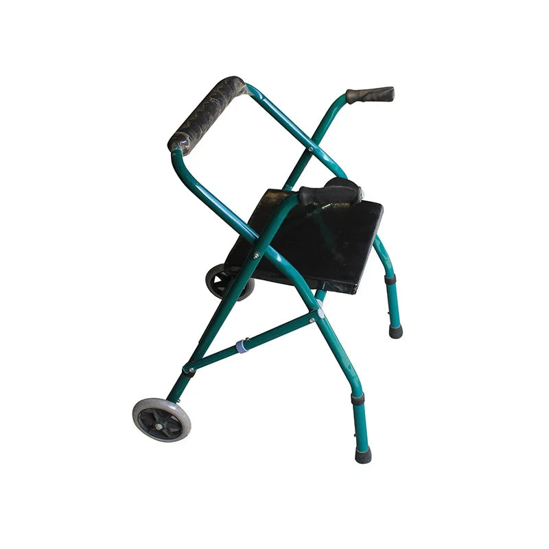 Walker Armrest with Stool Aluminum Alloy Push Handicapped Rehabilitation Training Equipment Practical 3 Colors Light Sponge Grip