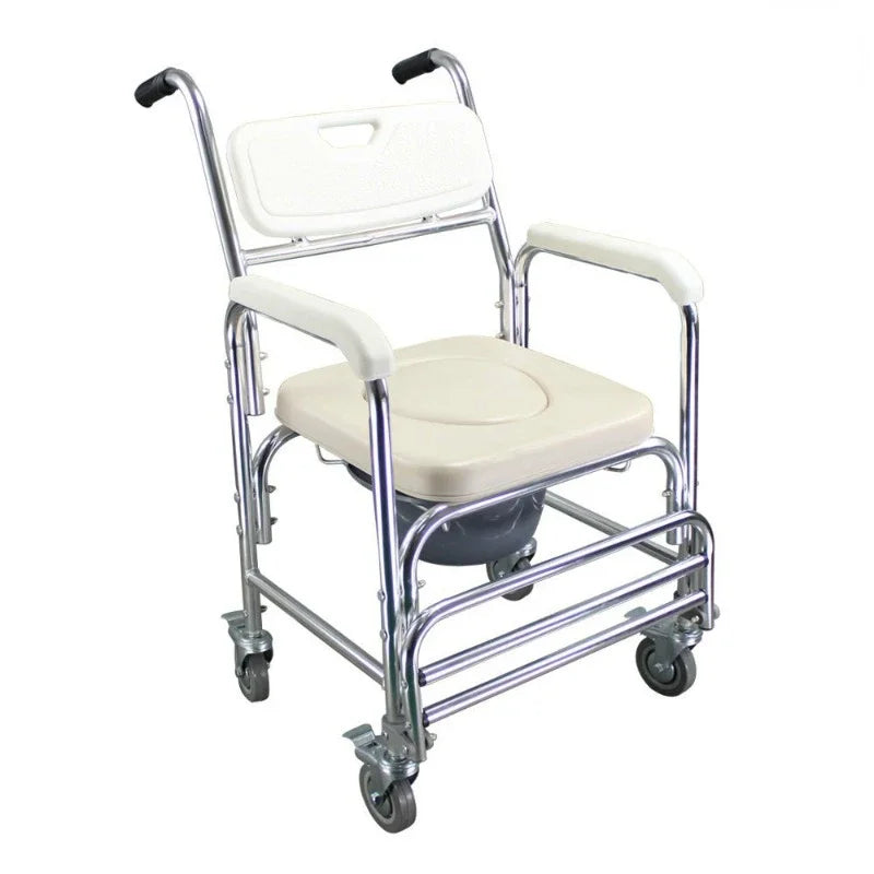 Aluminum Alloy Toilet Wheel Chairs for Disabled Toilet Chairs, Bathroom Bath Chair, Disability Help Commode Chair Toilet Seats